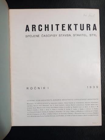 Architektura. Year 1. 1939